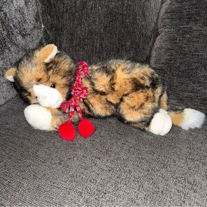 Vintage Nick & Noel Christmas Calico Cat Plush w/Jingle Bells 16" 1992 Toys R Us